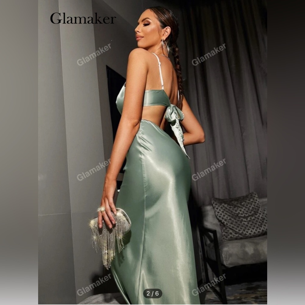 Satin maxi dress!